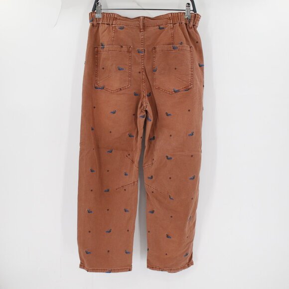 Anthropologie Pants Womens 27 Pilcro The Arch Tapered Embroidered Duck bowleg - Picture 3 of 13